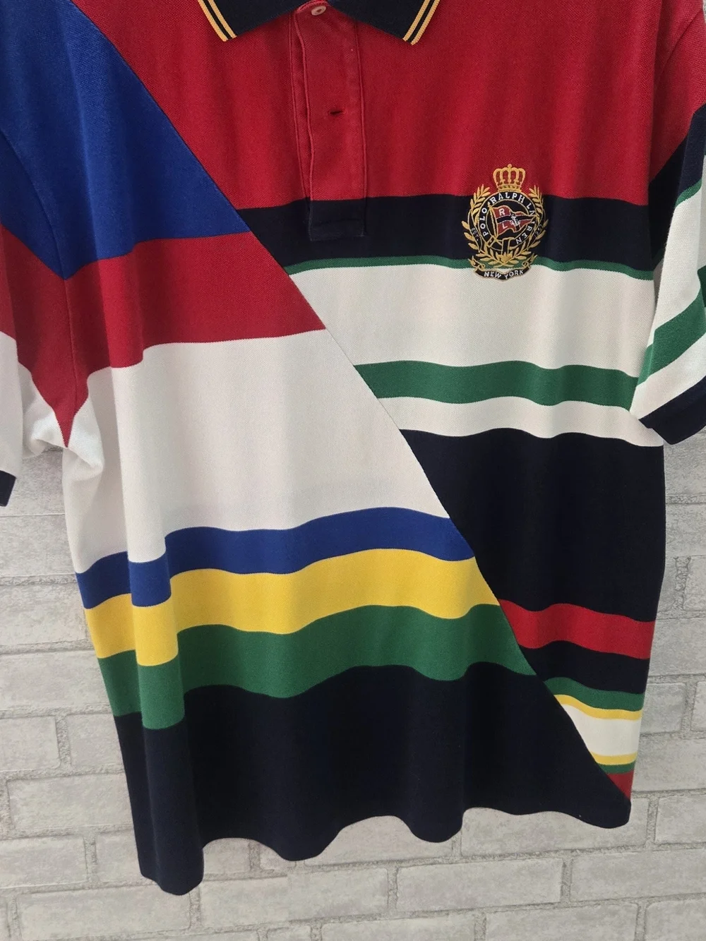 Ralph Lauren Multi-Stripe Polo Shirt - Red, Blue, Green, Yellow, Black, White